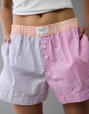 AE Short Bóxer para Dormir a Cuadros en Colores Contrastantes