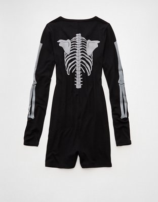 AE Skeleton Luxe Plush PJ Romper