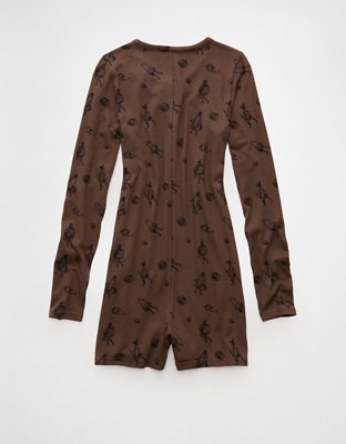 AE Skeleton Luxe Plush Romper