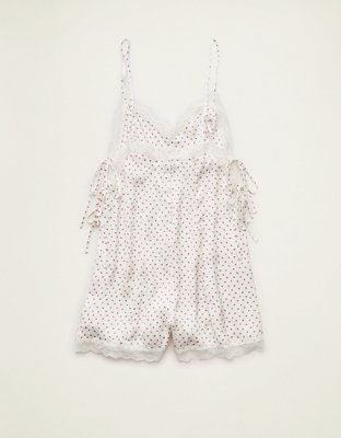 AE Satin Lace Lounge Romper