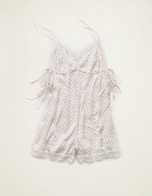 AE Satin Lace Lounge Romper