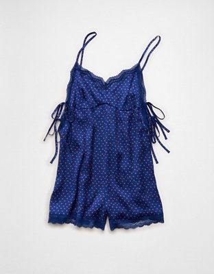 AE Satin Lace Lounge Romper