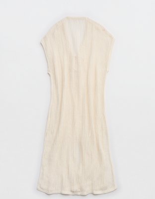 aerie pool-to-party crochet halter mini dress Aerie Pool-To-Party Crochet Halter Mini Dress