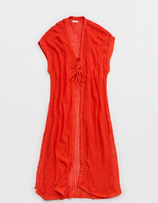 Aerie Crochet Maxi Cape