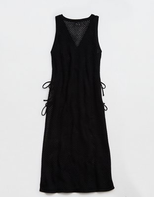 Aerie Crochet Side Tie Maxi Cape