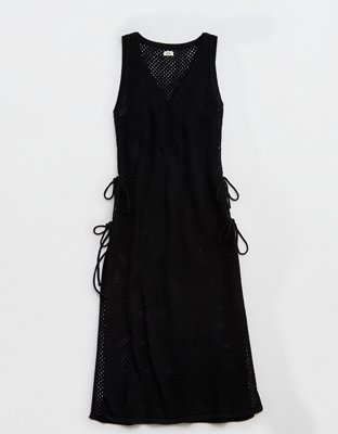 Aerie Crochet Side Tie Maxi Cape