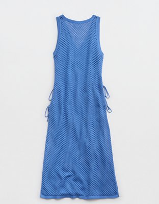 Aerie Crochet Side Tie Maxi Cape