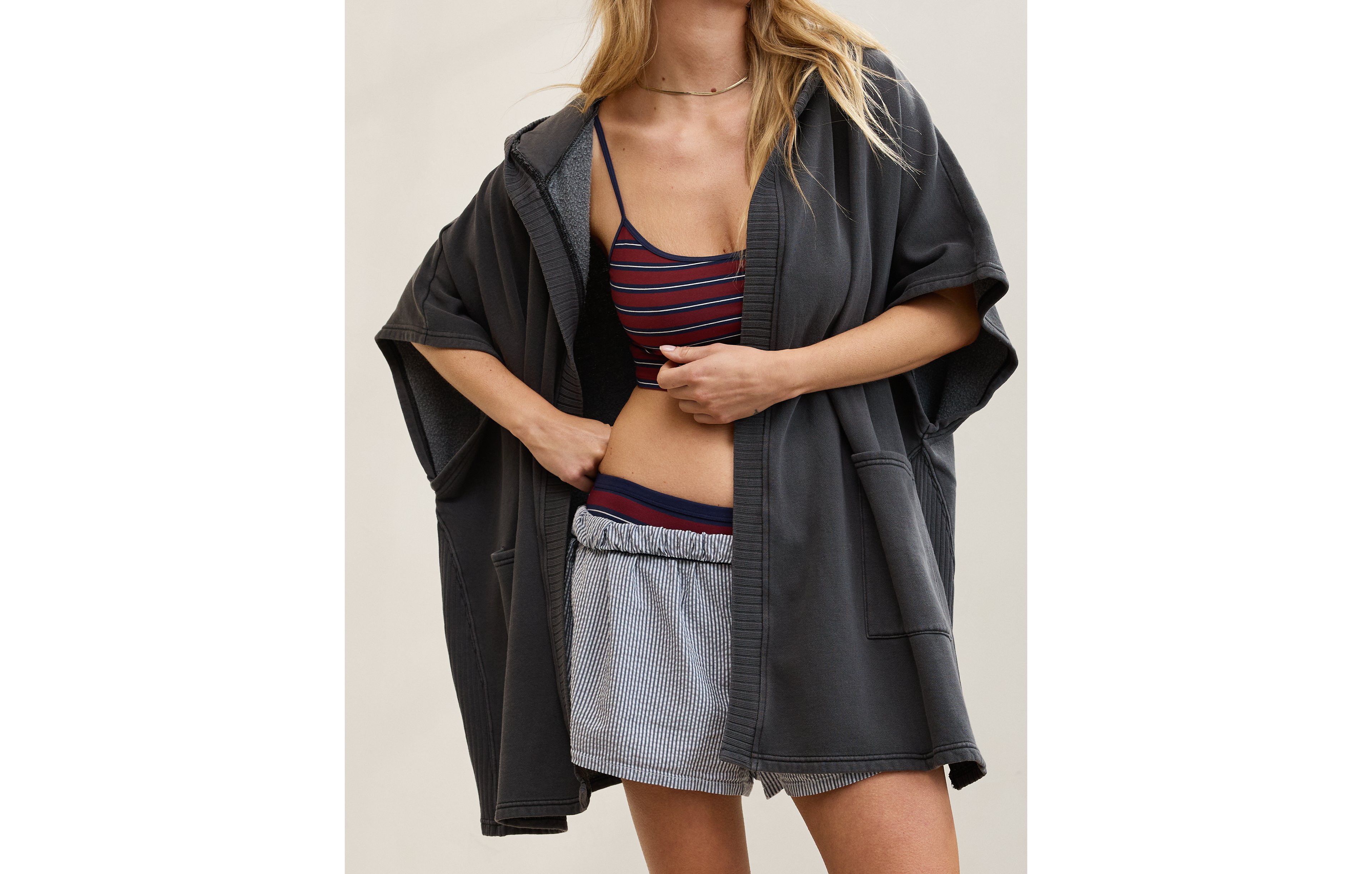 Aerie Hooded Fleece Cape