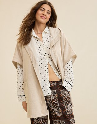 Aerie Hooded Fleece Cape