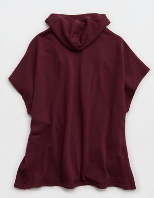 Женская накидка Aerie Hooded Fleece Cape, цвет: Королевский синий ягодный — фото 4