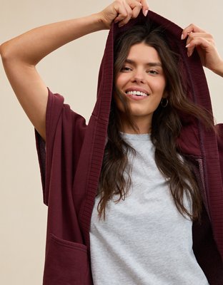 Aerie Hooded Fleece Cape