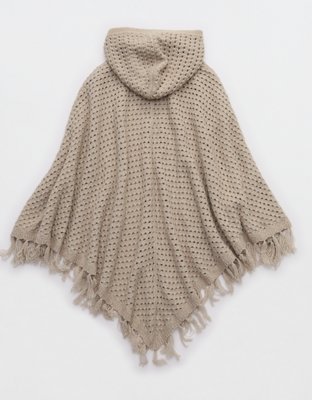 Aerie Capa con Flecos y Pespuntes