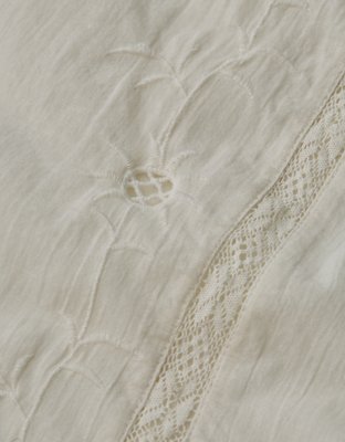 Aerie Embroidered Scalloped Pullover