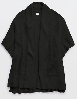 Aerie Waffle Shawl Cape