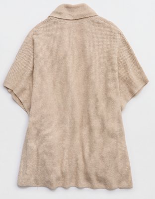 Aerie Waffle Shawl Cape