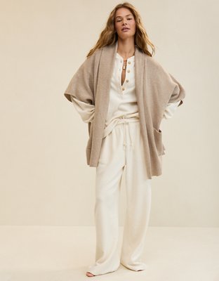 Aerie Waffle Shawl Cape