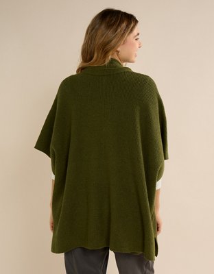 Aerie Waffle Shawl Cape