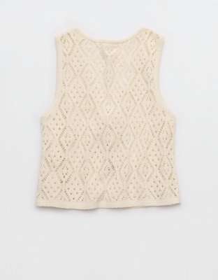Aerie Crochet Tie Vest
