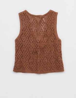 Aerie Crochet Tie Vest