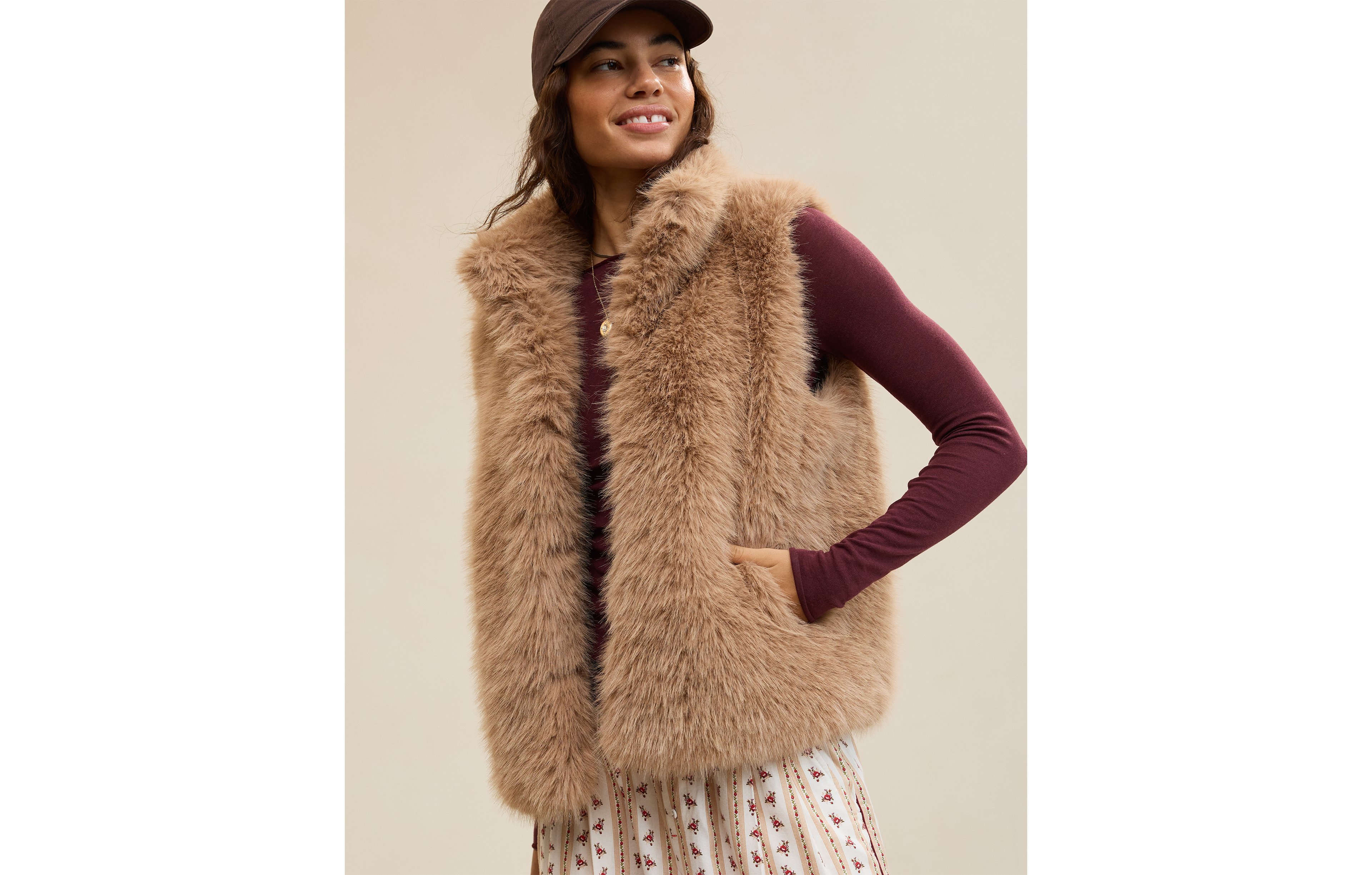 Aerie Fur Vest