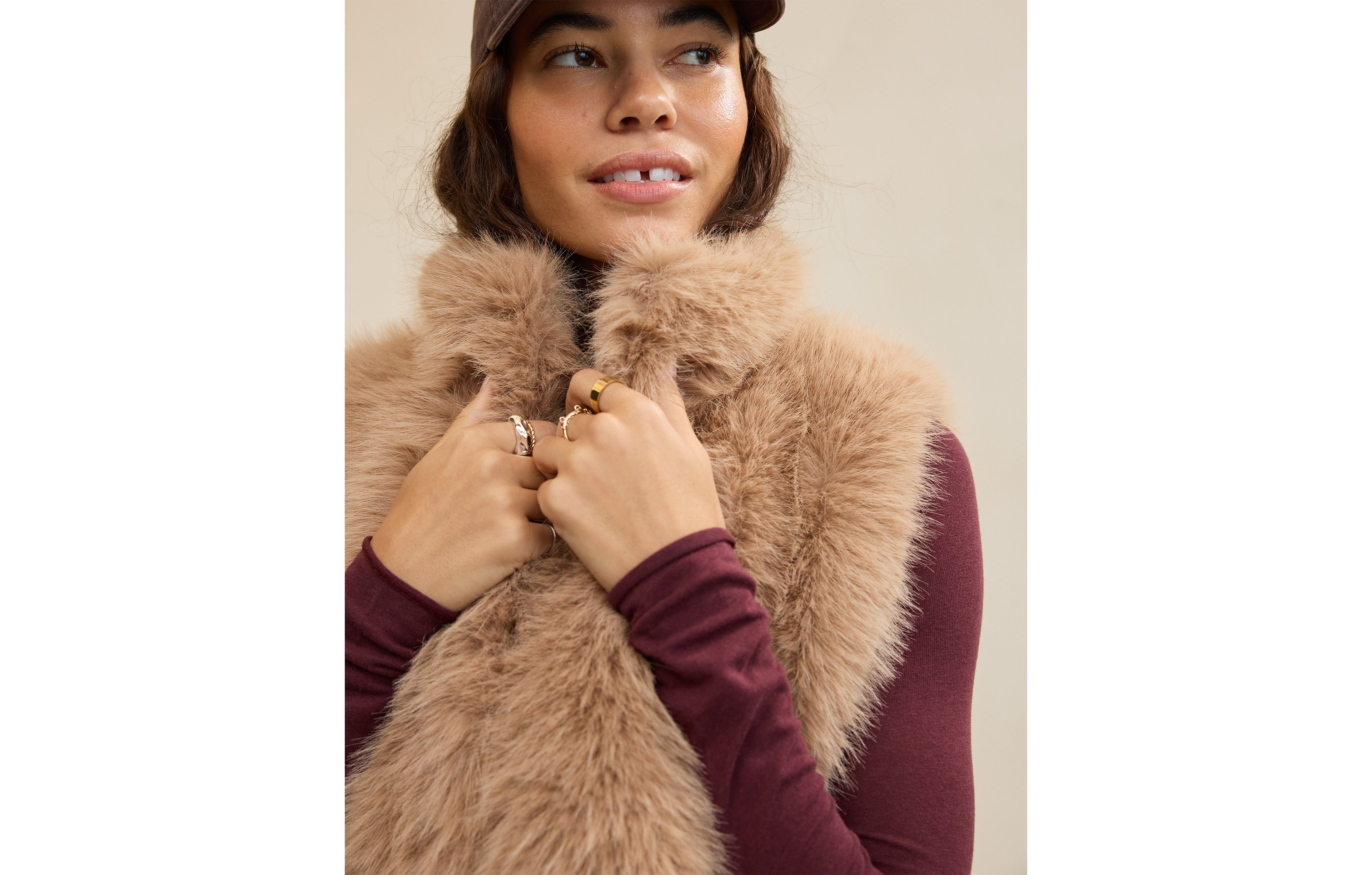 Aerie Fur Vest