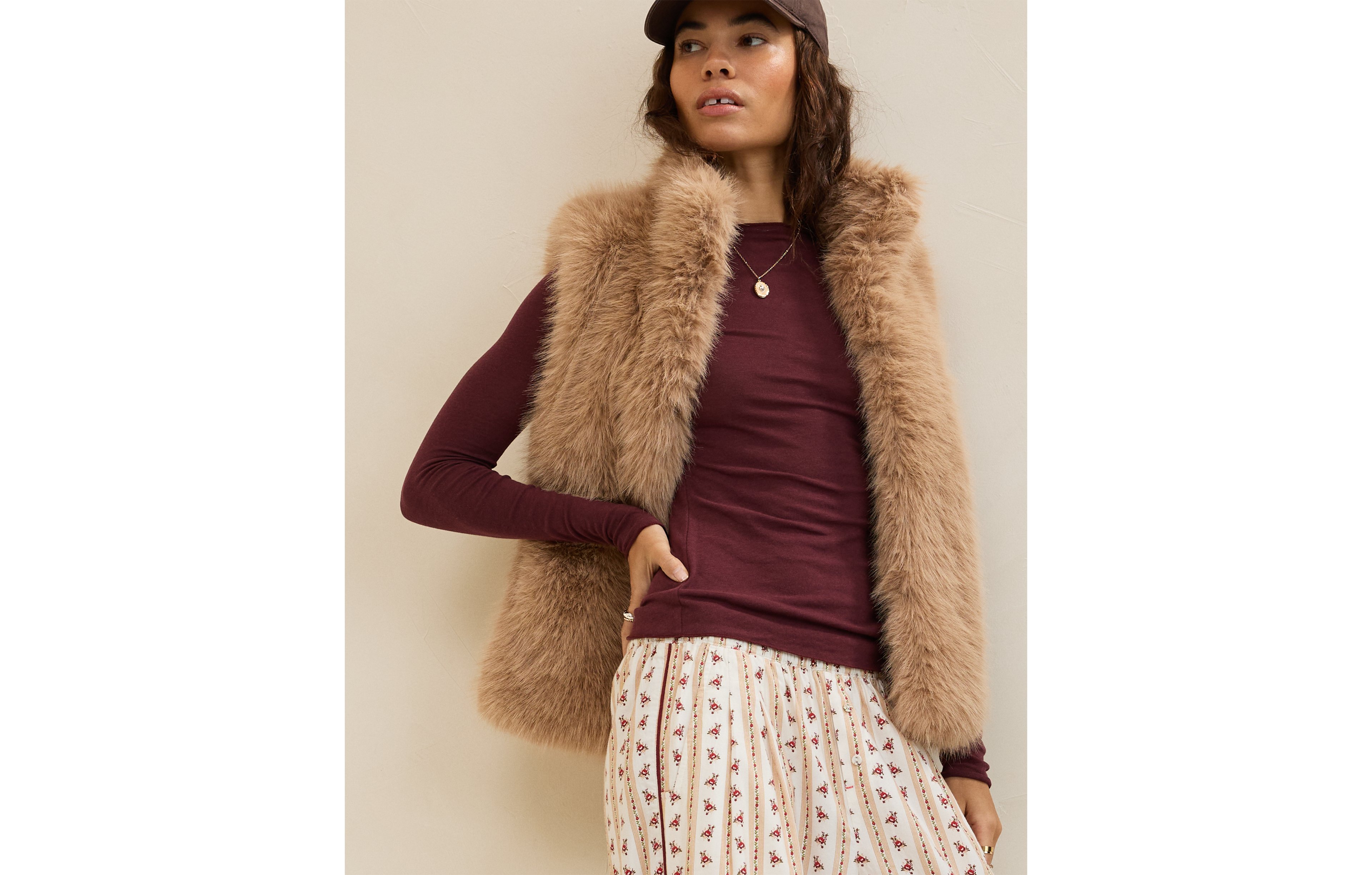 Aerie Fur Vest