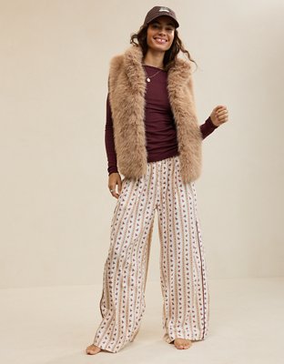 Женский жилет Aerie Fur Vest, цвет: Twine — фото 4
