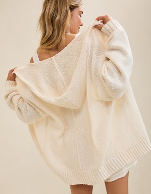 Aerie Hooded Sweater Cardigan