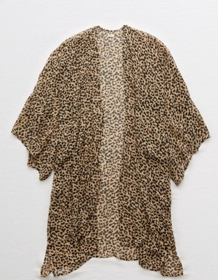 Женские аксессуары Aerie Chiffon Leopard Cape — фото 4