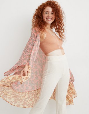 Aerie Ruffle Bottom Cape