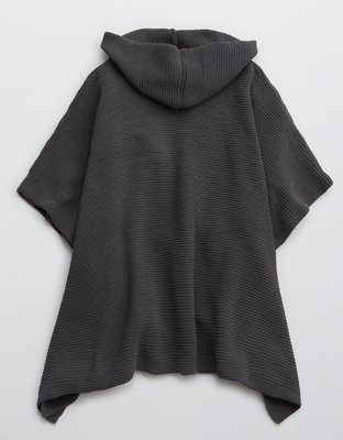 Aerie Hooded Sweater Poncho