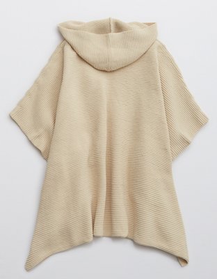 Aerie Hooded Sweater Poncho
