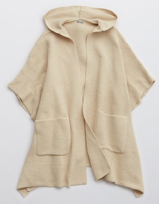 Aerie Hooded Sweater Poncho