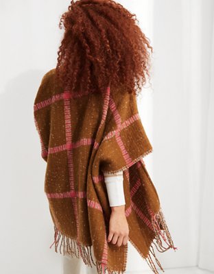 Женские свитеры Aerie Boucle Fringe Cape — фото 2