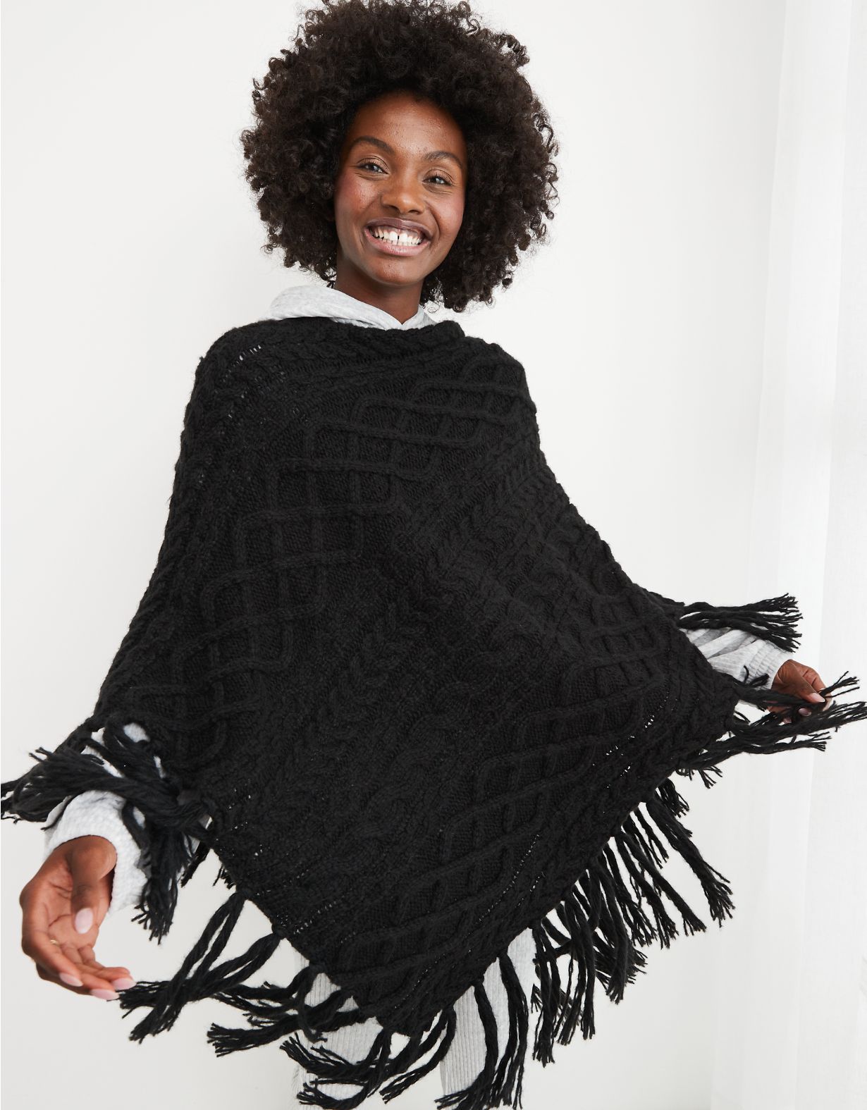 Aerie Cable Pullover Poncho