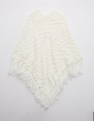 Aerie Cable Pullover Poncho