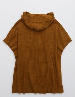 Aerie Waffle Sweater Poncho
