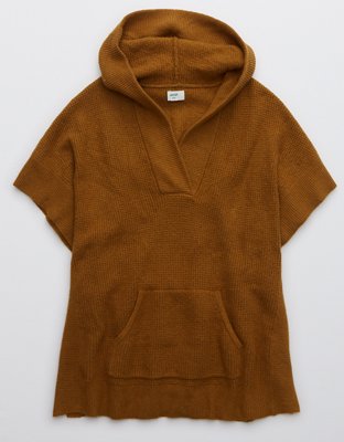 Aerie Waffle Sweater Poncho