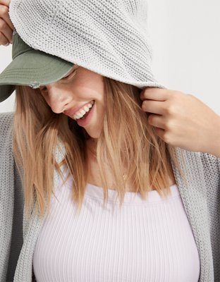 Женские свитеры Aerie Ribbed Hooded Sweater Cape — фото 6