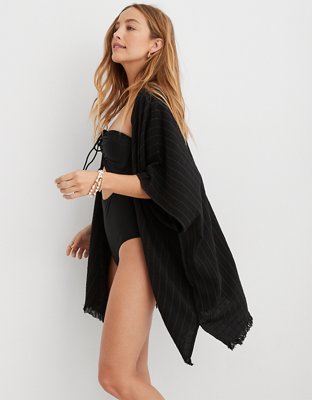 Женские аксессуары Aerie Textured Open Cape — фото 5