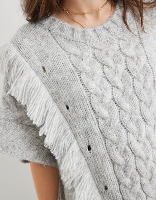 Женские свитеры Aerie Fringe Cable Pullover — фото 4