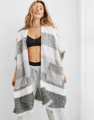 Женские свитеры Aerie Maxi Striped Cape — фото 4