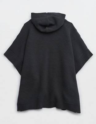 Aerie Hooded Sweater Poncho