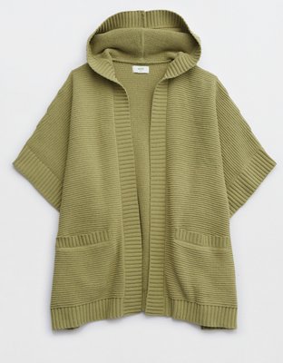 Aerie Hooded Sweater Poncho