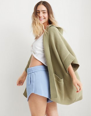 Aerie Hooded Sweater Poncho