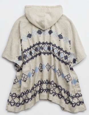 Aerie Fairisle Hooded Poncho