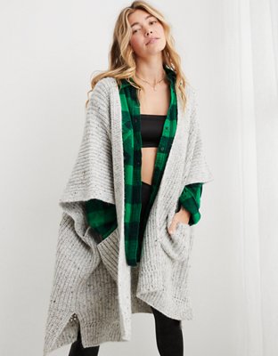 American eagle poncho outlet sweater