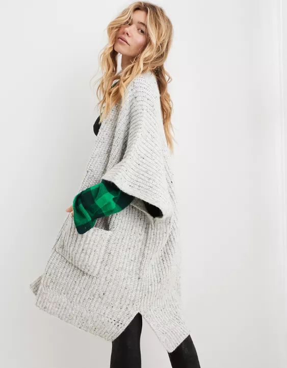Aerie Ribbed Sweater Cape