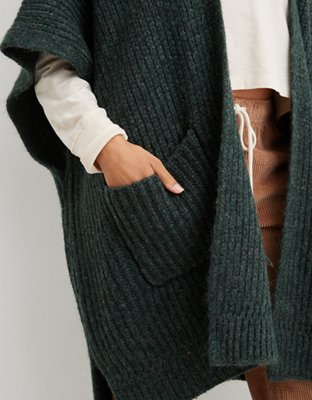 Женские свитеры Aerie Ribbed Sweater Cape — фото 4