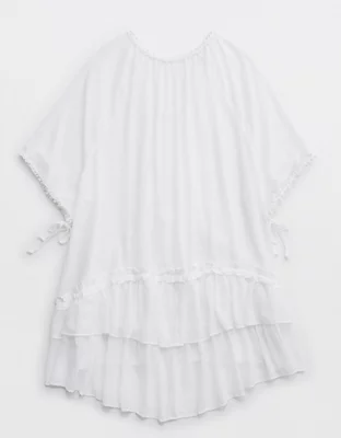 Aerie Crochet Ruffle Trim Cape
